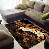 Liver Cancer Awareness Month Area Rug Awareness Is Key Orange Polynesian Ribbon