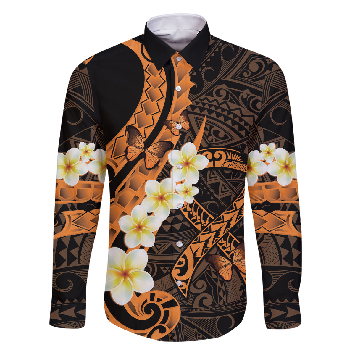 Liver Cancer Awareness Month Family Matching Mermaid Dress and Hawaiian Shirt Awareness Is Key Orange Polynesian Ribbon