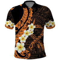 Liver Cancer Awareness Month Polo Shirt Awareness Is Key Orange Polynesian Ribbon