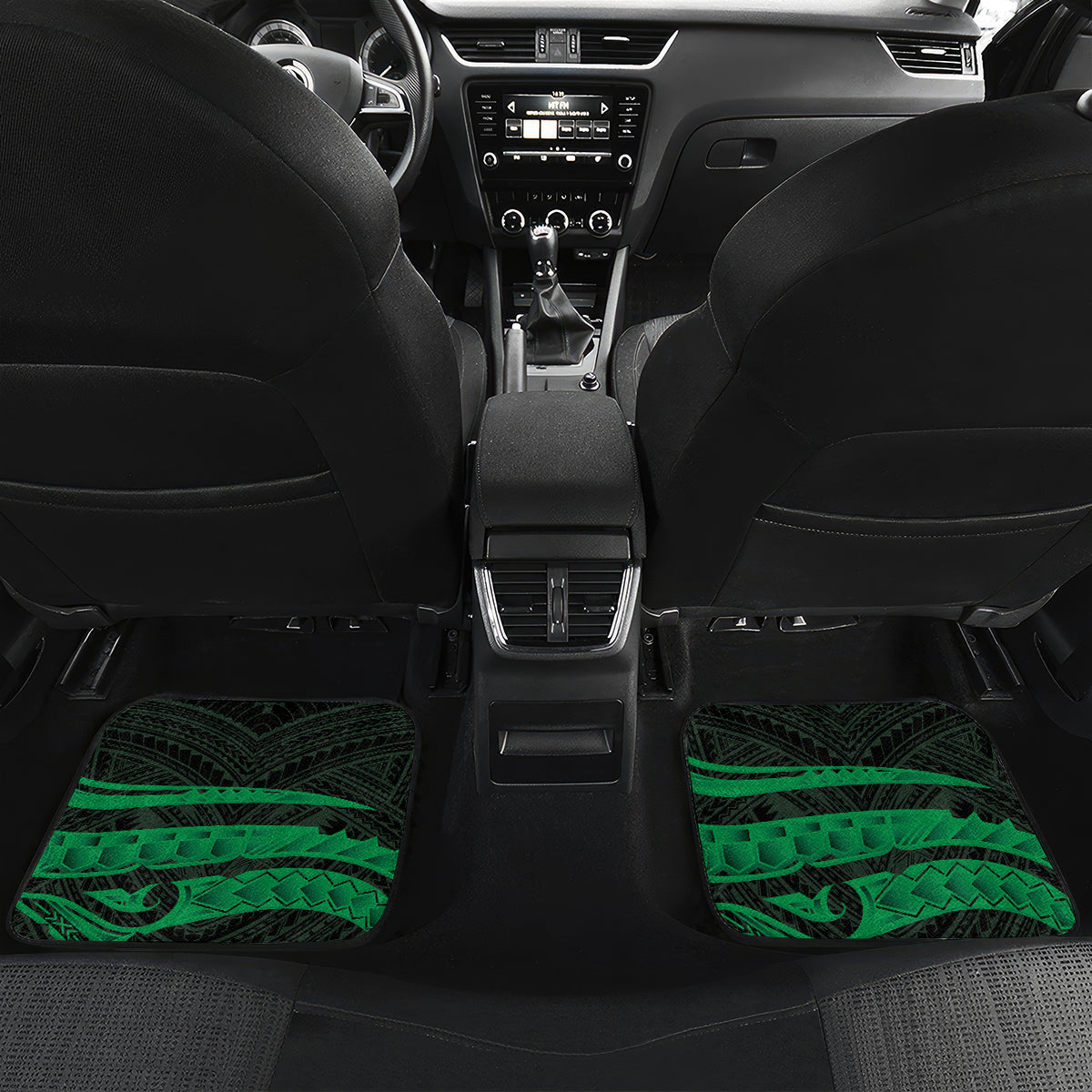 ADHD Awareness Month You Matter Car Mats Green Polynesian Ribbon