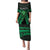ADHD Awareness Month You Matter Family Matching Puletasi and Hawaiian Shirt Green Polynesian Ribbon