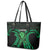 ADHD Awareness Month You Matter Leather Tote Bag Green Polynesian Ribbon