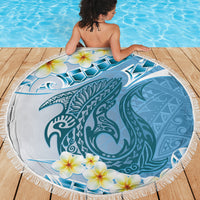 Blue Hawaii Shark Tattoo Beach Blanket Frangipani With Polynesian Pastel Version