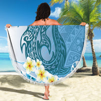 Blue Hawaii Shark Tattoo Beach Blanket Frangipani With Polynesian Pastel Version