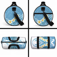 Blue Hawaii Shark Tattoo Duffle Bag Frangipani With Polynesian Pastel Version LT14 - Polynesian Pride