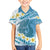 Blue Hawaii Shark Tattoo Family Matching Tank Maxi Dress and Hawaiian Shirt Frangipani With Polynesian Pastel Version