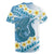 Blue Hawaii Shark Tattoo Rugby Jersey Frangipani With Polynesian Pastel Version