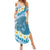 Blue Hawaii Shark Tattoo Summer Maxi Dress Frangipani With Polynesian Pastel Version