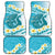 Turquoise Hawaii Shark Tattoo Car Mats Frangipani With Polynesian Pastel Version