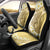 Gold Hawaii Shark Tattoo Car Seat Cover Frangipani With Polynesian Pastel Version