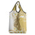 Gold Hawaii Shark Tattoo Grocery Bag Frangipani With Polynesian Pastel Version