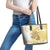 Gold Hawaii Shark Tattoo Leather Tote Bag Frangipani With Polynesian Pastel Version