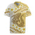 Gold Hawaii Shark Tattoo Rugby Jersey Frangipani With Polynesian Pastel Version