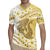 Gold Hawaii Shark Tattoo Rugby Jersey Frangipani With Polynesian Pastel Version