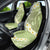 Green Hawaii Shark Tattoo Car Seat Cover Frangipani With Polynesian Pastel Version