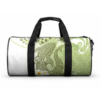 Green Hawaii Shark Tattoo Duffle Bag Frangipani With Polynesian Pastel Version LT14 One size Green - Polynesian Pride