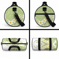 Green Hawaii Shark Tattoo Duffle Bag Frangipani With Polynesian Pastel Version LT14 - Polynesian Pride