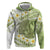 Green Hawaii Shark Tattoo Hoodie Frangipani With Polynesian Pastel Version