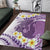 Purple Hawaii Shark Tattoo Area Rug Frangipani With Polynesian Pastel Version