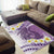 Purple Hawaii Shark Tattoo Area Rug Frangipani With Polynesian Pastel Version