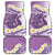 Purple Hawaii Shark Tattoo Car Mats Frangipani With Polynesian Pastel Version