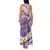 Purple Hawaii Shark Tattoo Family Matching Tank Maxi Dress and Hawaiian Shirt Frangipani With Polynesian Pastel Version