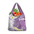 Purple Hawaii Shark Tattoo Grocery Bag Frangipani With Polynesian Pastel Version