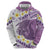 Purple Hawaii Shark Tattoo Hoodie Frangipani With Polynesian Pastel Version