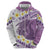 Purple Hawaii Shark Tattoo Hoodie Frangipani With Polynesian Pastel Version