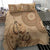 Brown Bula Fiji Bedding Set Fijian Dance Fan Tapa Cloth Pattern