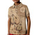 Brown Bula Fiji Kid Polo Shirt Fijian Dance Fan Tapa Cloth Pattern