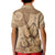 Brown Bula Fiji Kid Polo Shirt Fijian Dance Fan Tapa Cloth Pattern