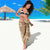 Brown Bula Fiji Sarong Fijian Dance Fan Tapa Cloth Pattern