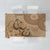 Brown Bula Fiji Tablecloth Fijian Dance Fan Tapa Cloth Pattern