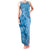 Blue Bula Fiji Family Matching Tank Maxi Dress and Hawaiian Shirt Fijian Dance Fan Tapa Cloth Pattern