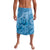 Blue Bula Fiji Lavalava Fijian Dance Fan Tapa Cloth Pattern