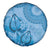 Blue Bula Fiji Spare Tire Cover Fijian Dance Fan Tapa Cloth Pattern
