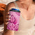 Pink Bula Fiji 4 in 1 Can Cooler Tumbler Fijian Dance Fan Tapa Cloth Pattern