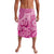 Pink Bula Fiji Lavalava Fijian Dance Fan Tapa Cloth Pattern