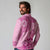 Pink Bula Fiji Long Sleeve Polo Shirt Fijian Dance Fan Tapa Cloth Pattern