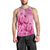Pink Bula Fiji Men Tank Top Fijian Dance Fan Tapa Cloth Pattern