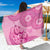 Pink Bula Fiji Sarong Fijian Dance Fan Tapa Cloth Pattern