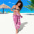 Pink Bula Fiji Sarong Fijian Dance Fan Tapa Cloth Pattern