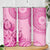 Pink Bula Fiji Skinny Tumbler Fijian Dance Fan Tapa Cloth Pattern