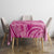 Pink Bula Fiji Tablecloth Fijian Dance Fan Tapa Cloth Pattern