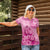 Pink Bula Fiji Women Polo Shirt Fijian Dance Fan Tapa Cloth Pattern