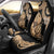 Black Bula Fiji Car Seat Cover Fijian Dance Fan Tapa Cloth Pattern