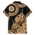 Black Bula Fiji Family Matching Off Shoulder Maxi Dress and Hawaiian Shirt Fijian Dance Fan Tapa Cloth Pattern