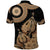 Black Bula Fiji Polo Shirt Fijian Dance Fan Tapa Cloth Pattern