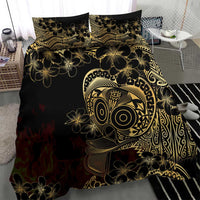 Frangipani Festival Rabaul Bedding Set PNG Tribal Baining Mask Tattoo - Polynesian Pride